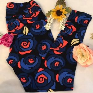 LuLaRoe floral rose Leggings